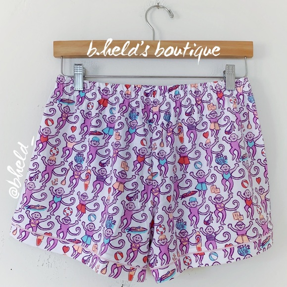 Roller Rabbit Lido Monkey Polo Pajamas in White Monkey Size Small S New NWT - Picture 14 of 17